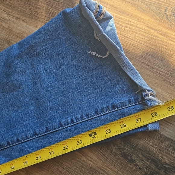 American Eagle Distressed Super High Rise Flare Size 0R - Picture 9 of 11